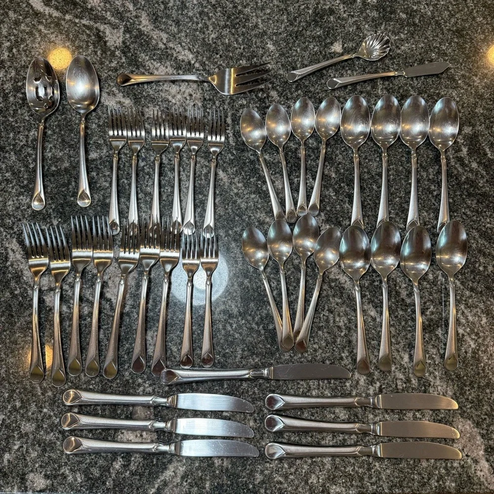 Zwilling JA Henckels 18/10 Stainless PROVENCE FLATWARE Set Lot 43 Pieces